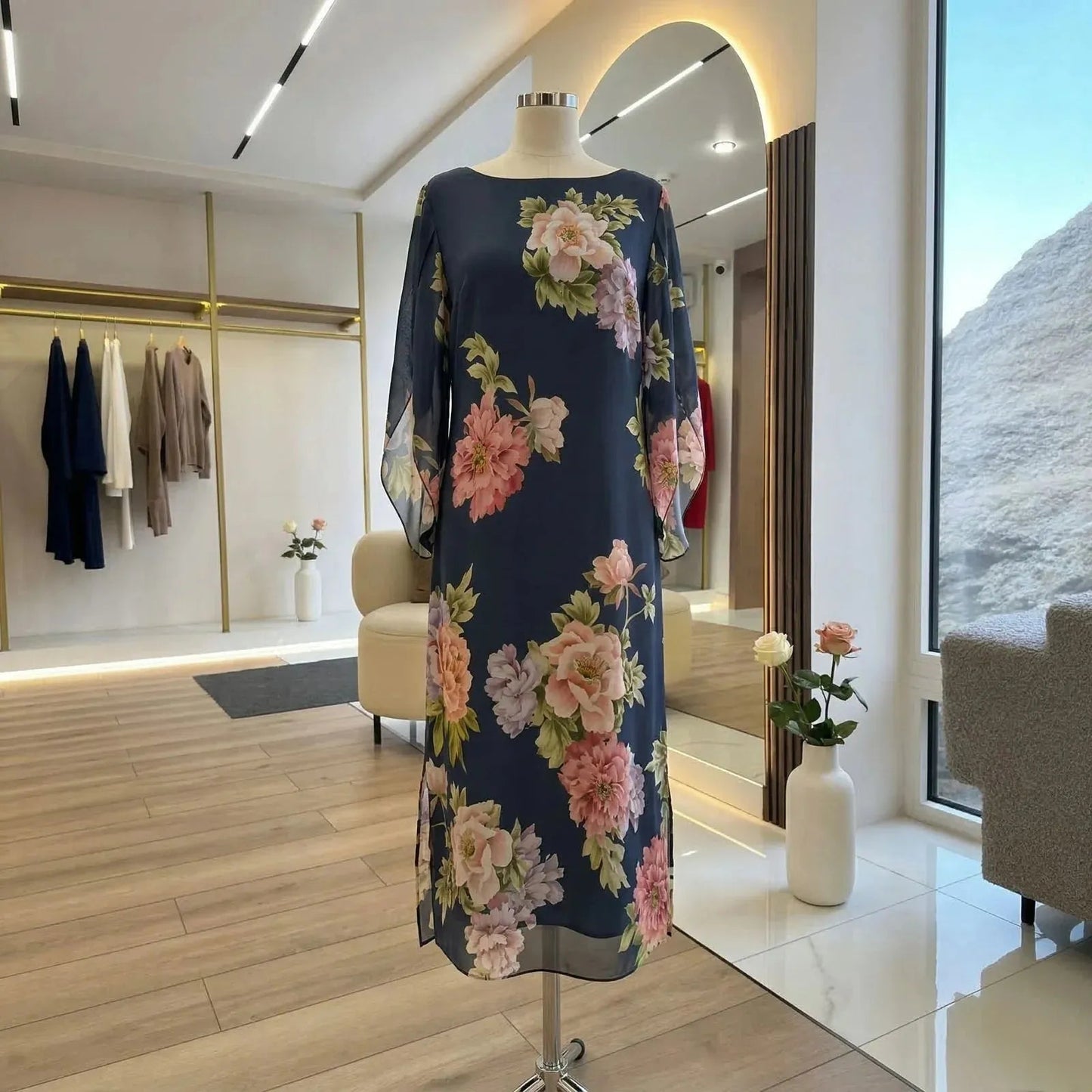 LIMITED TIME 50% OFF!🔥Maxi Dress in Premium Viscose with Floral Print