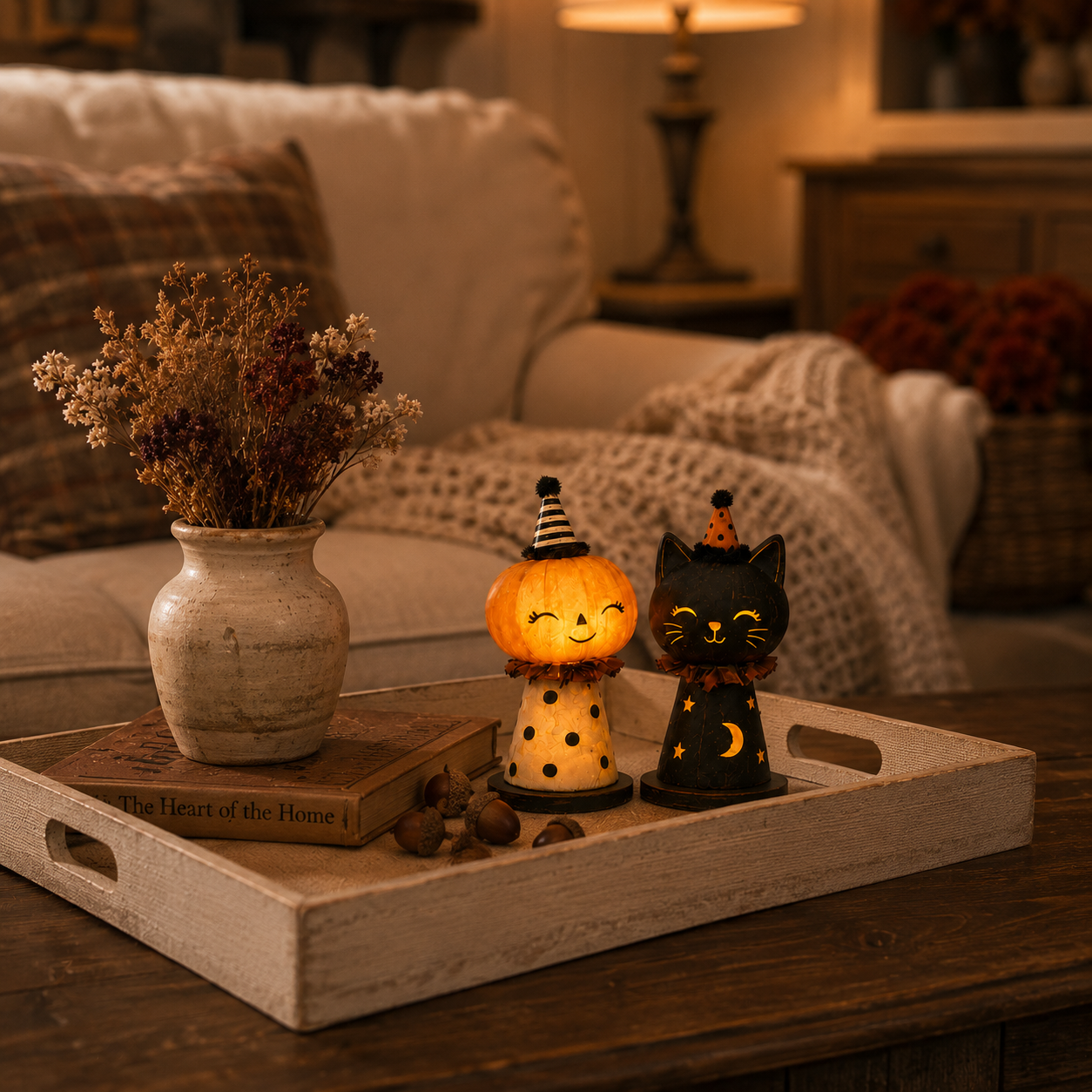 Pumpkin & Moonlight Cat Lights