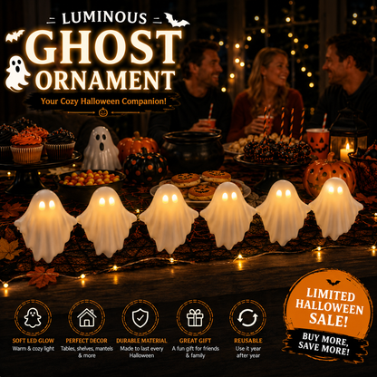 👻 LED Glowing Ghost Halloween Ornament – Cozy Fall Home Decor