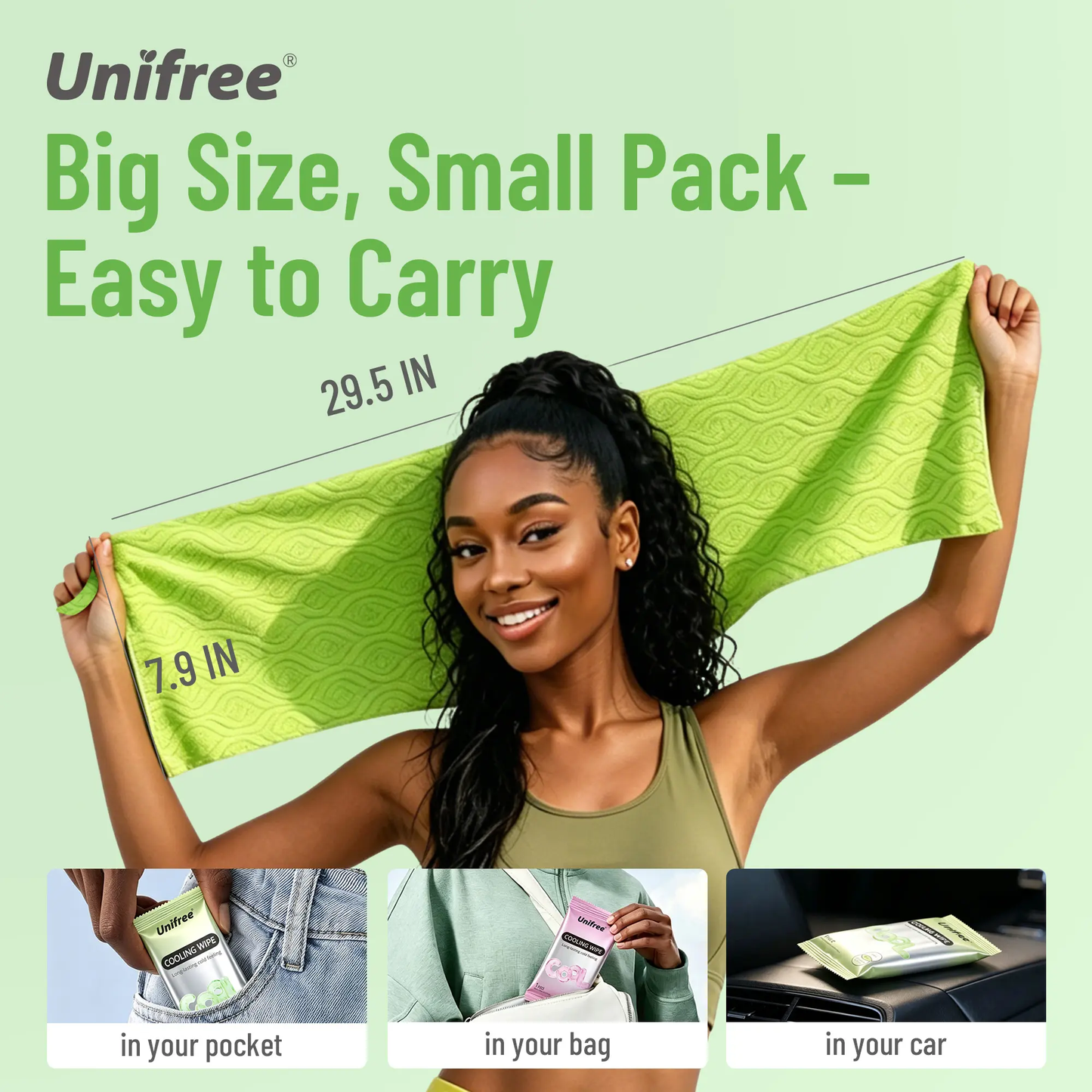 Limited-Time Offer,Buy 2 Get 1 Free,Unifree Cooling Towels, XL Menthol Cooling Wipes, 20 Individually Wrapped, for Summer Heat, Workouts, Long Drives, DealsForYouDays, summerwins