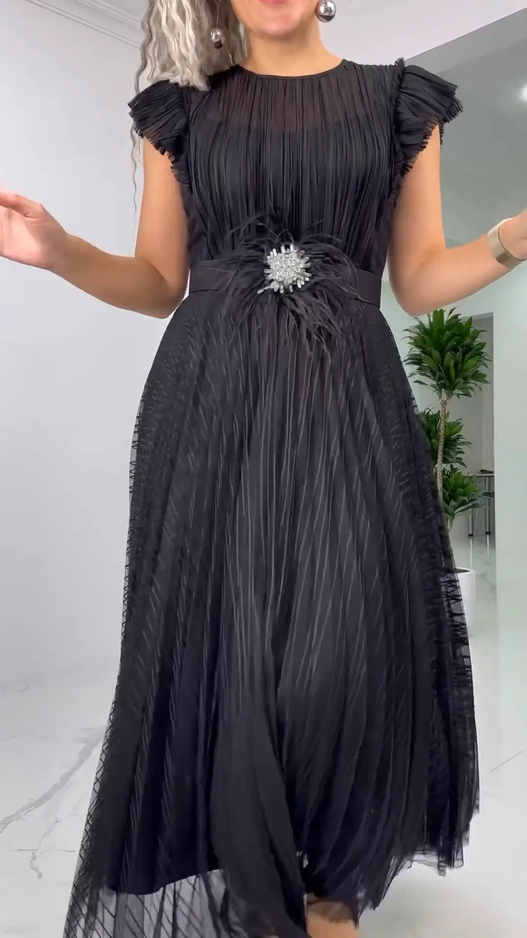 Slim Fit Chiffon Dress