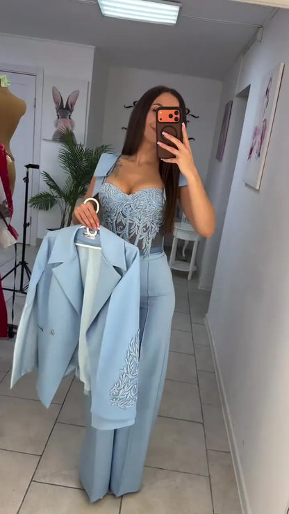 Lace Camisole Three-Piece Set