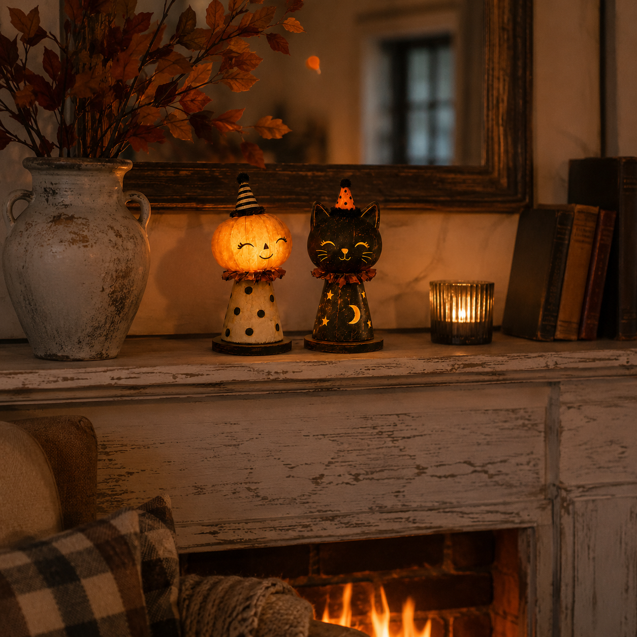 Pumpkin & Moonlight Cat Lights
