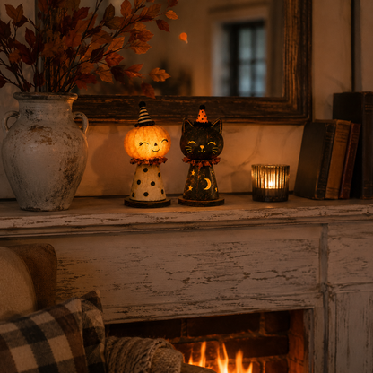 Pumpkin & Moonlight Cat Lights