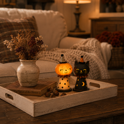 Pumpkin & Moonlight Cat Lights