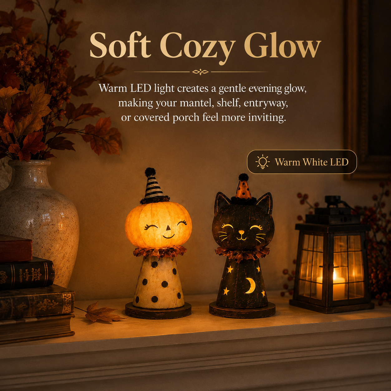 Pumpkin & Moonlight Cat Lights