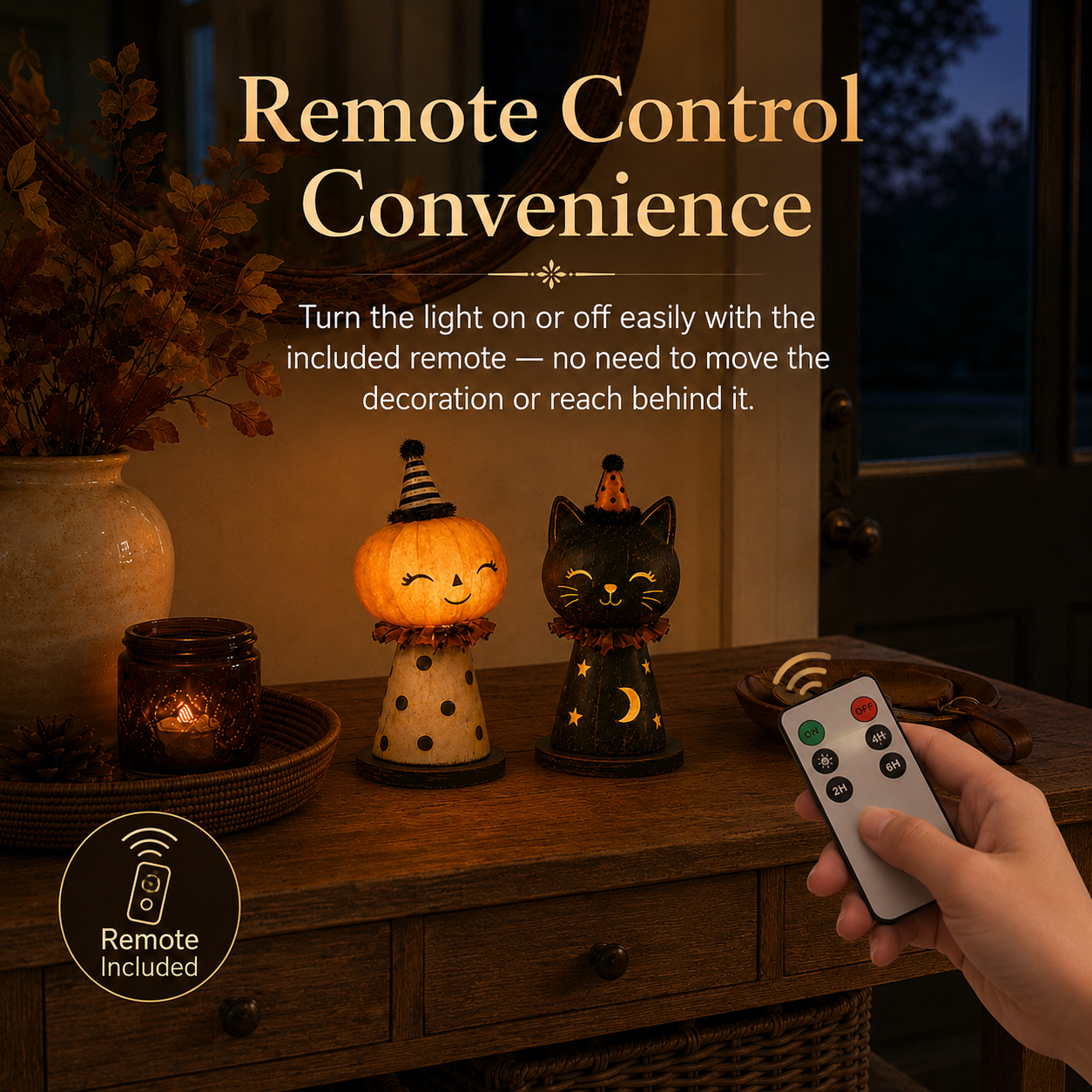 Pumpkin & Moonlight Cat Lights