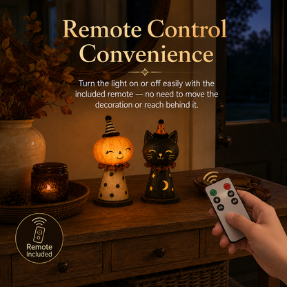 Pumpkin & Moonlight Cat Lights