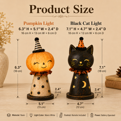 Pumpkin & Moonlight Cat Lights