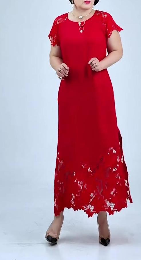 Elegant Lace Patchwork Dress for Women