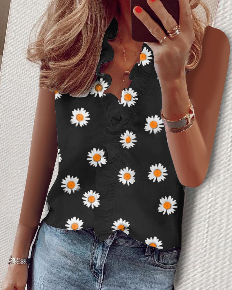 Vest-Black Daisy
