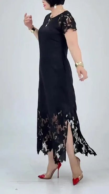 Elegant Lace Patchwork Dress for Women