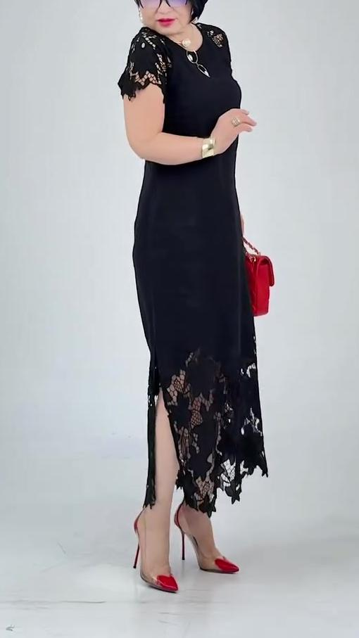Elegant Lace Patchwork Dress for Women