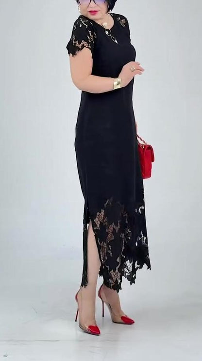 Elegant Lace Patchwork Dress for Women