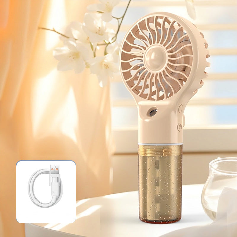 🏖️🌞Summer New Hot Selling🎁❄️Portable Handheld Mist Cooling Fan💦